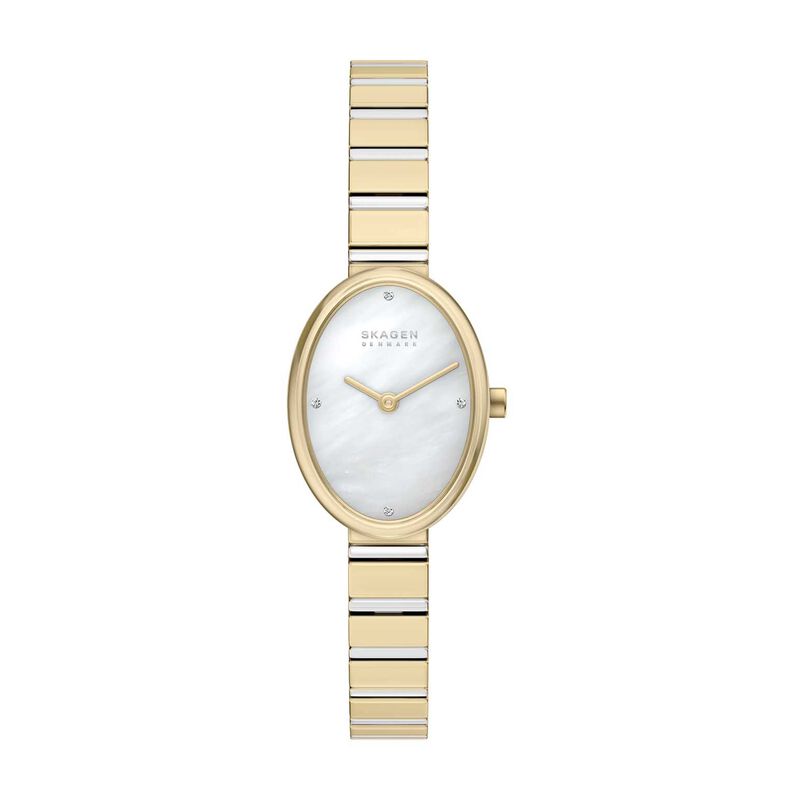 Skagen Anita Oval Two-Hand Two-Tone Stainless Steel Watch image number 0