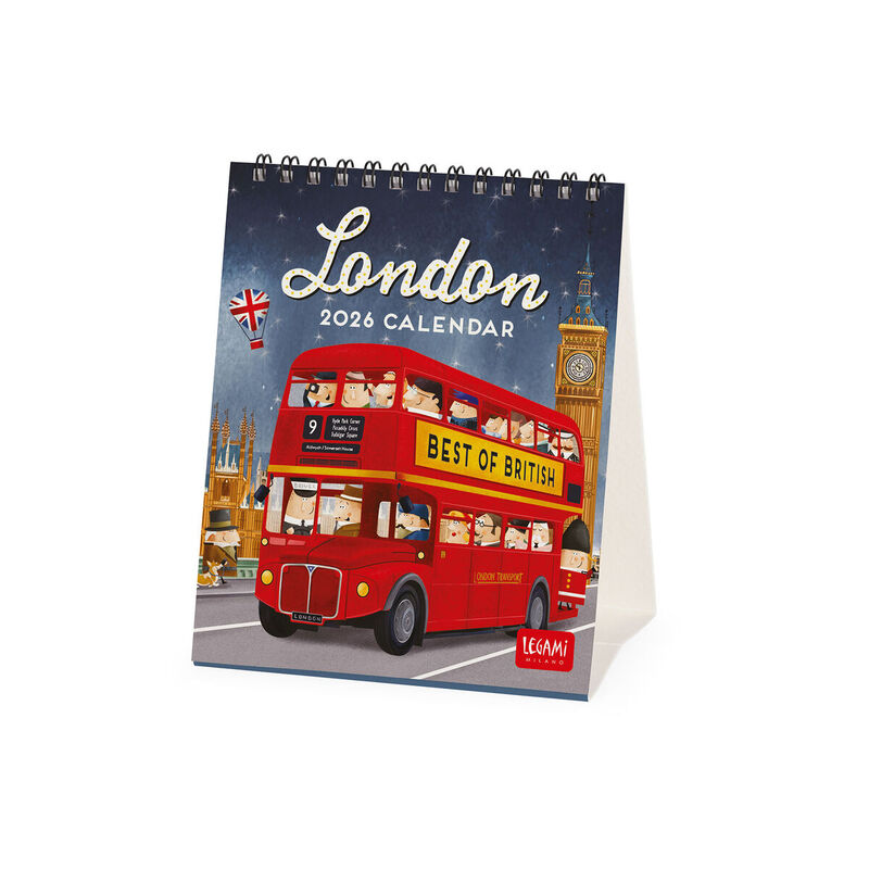 Legami London 2026 Desk Calendar 12x14.5cm image number 0