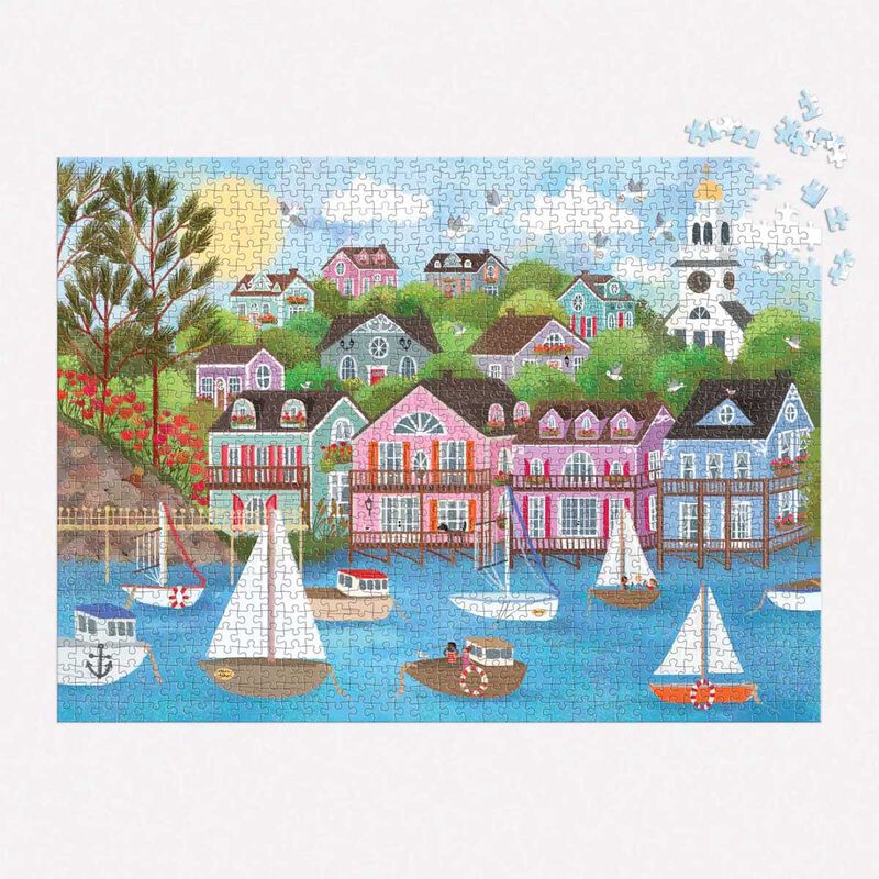 Galison Joy Laforme Harbor by the Sea 1000 Piece Puzzle image number 1