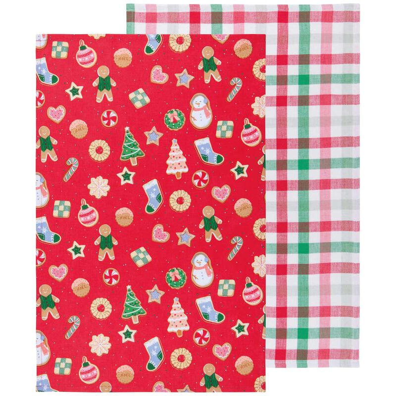Danica Cookie Exchange Set Of 2 Christmas Tea Towels image number 0