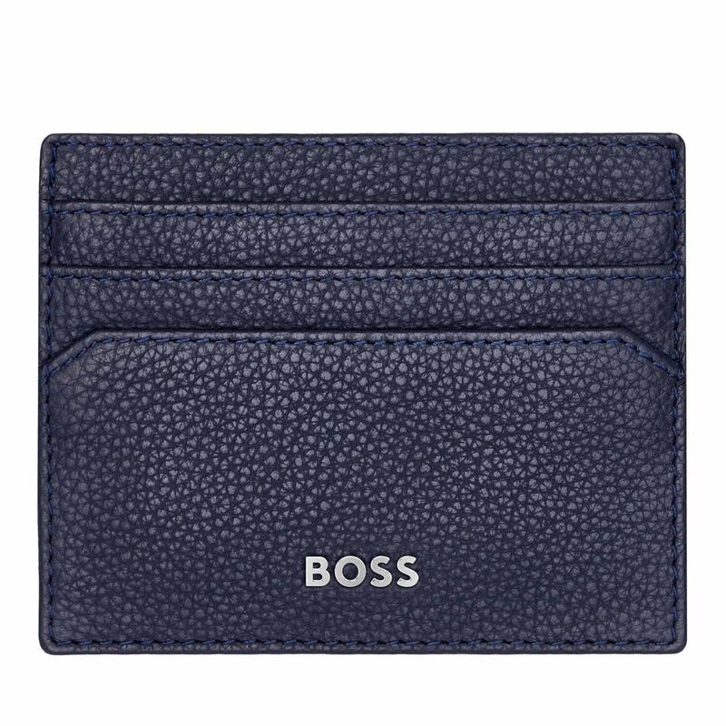 Hugo Boss Card Holder Classic Grained Navy image number 0