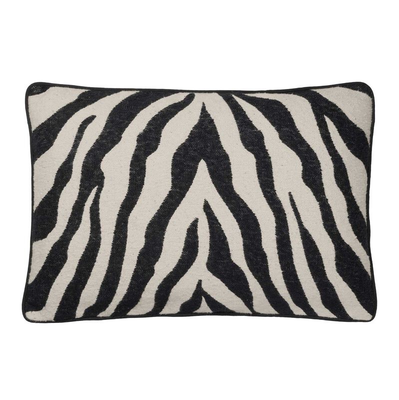 Broste Cushion Cover Zebra + Cushion Inner - Black/Light Beige 40x60 image number 0