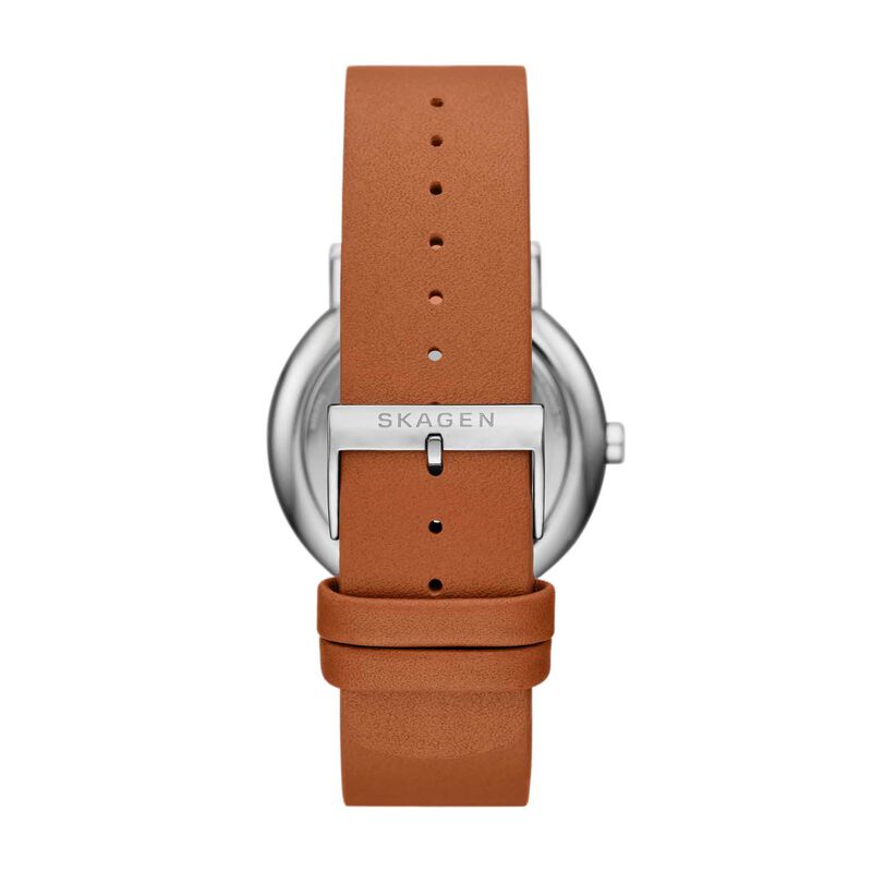 Skagen Signatur Multifunction Brown Leather Watch SKW6943 image number 1