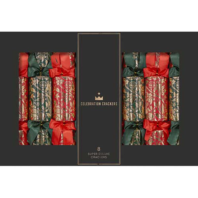 The Paperie Celebration Super Deluxe Crackers Traditional Xmas Set of 8 image number 0