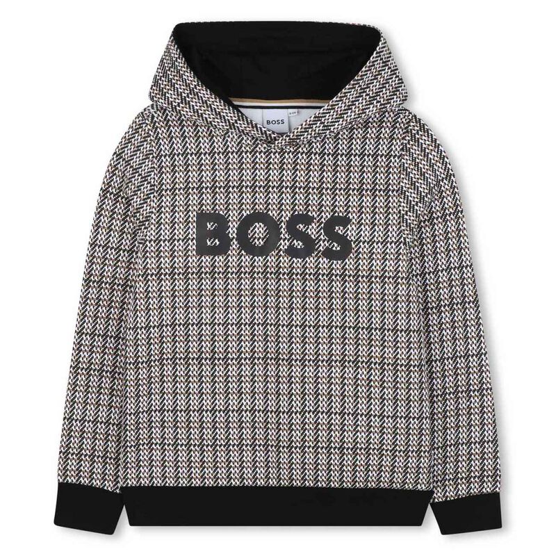BOSS Patterned Hooded Sweatshirt 8Y-10Y image number 0