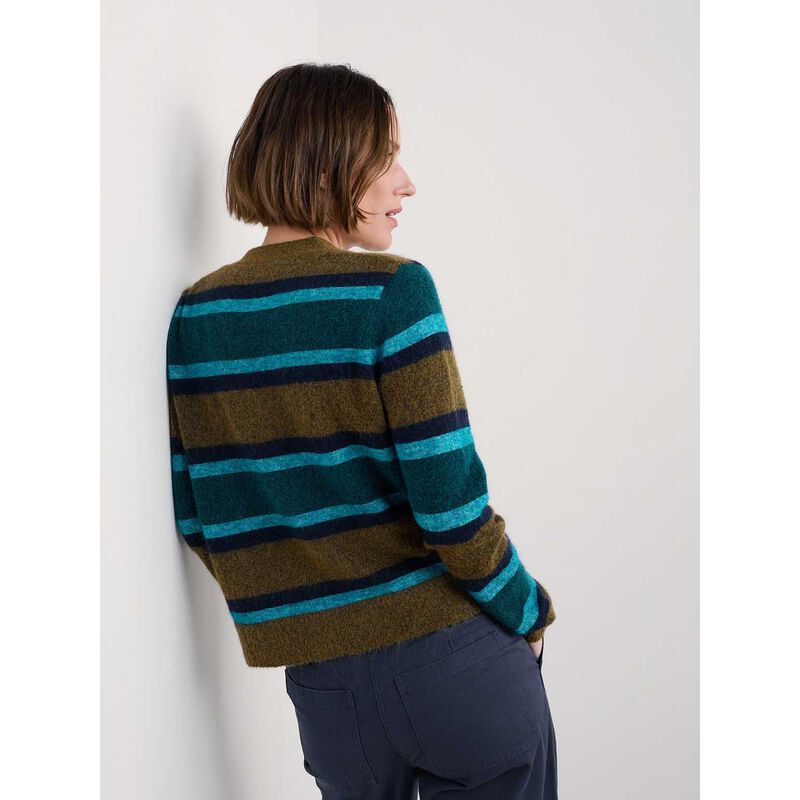 Seasalt Cornwall Etching Cardigan Earthenware Cyan Mix image number 1