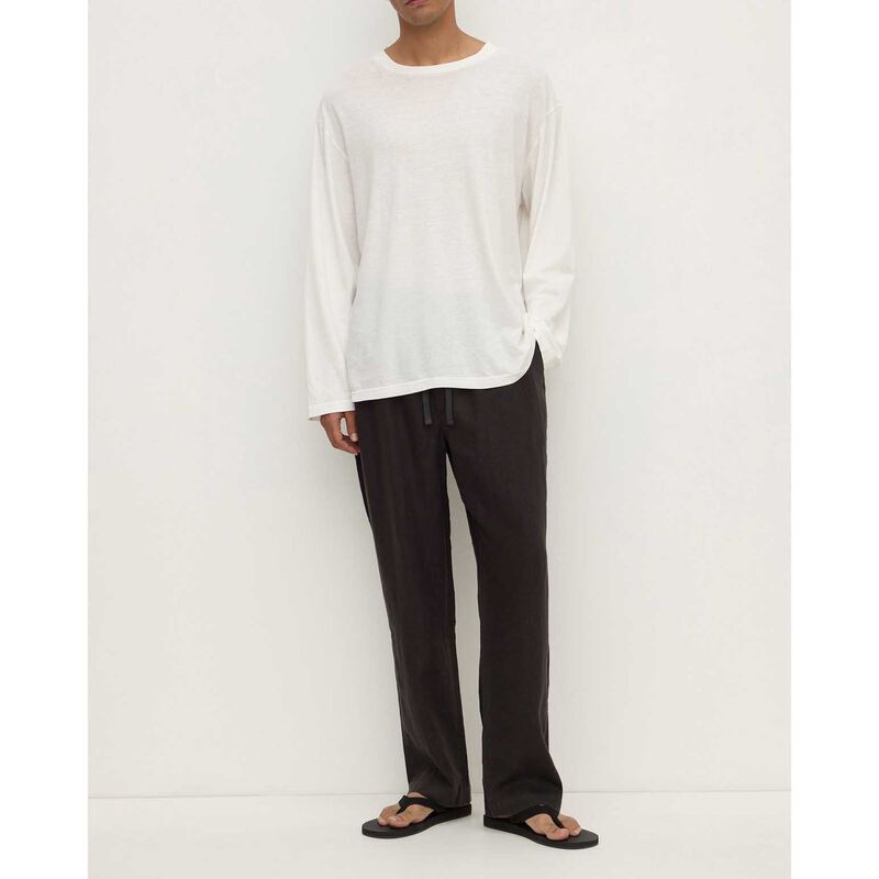 Assembly Label Finley Linen Pant Black image number 3