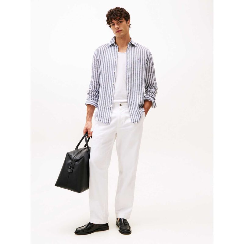 Tommy Hilfiger Regular Fit Stripe Linen Shirt image number 3