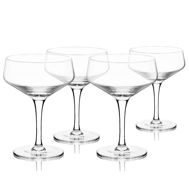 Angled Crystal Coupe Glasses Set Of 4 By Viski® image number 0