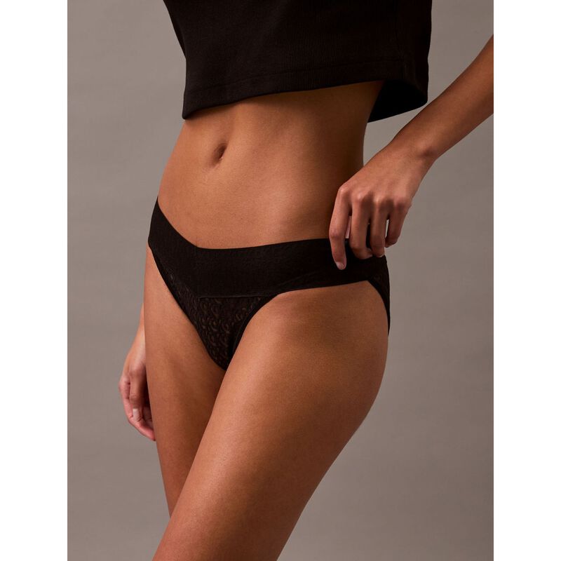 Calvin Klein Microfiber Stretch With Lace Low Rise Bikini image number 2