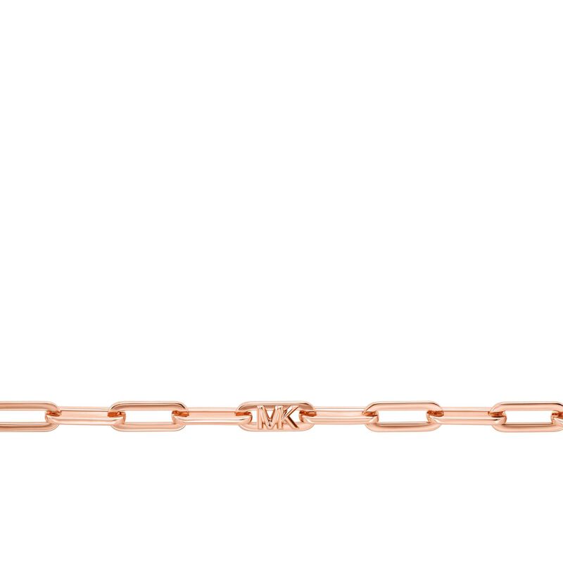 Michael Kors 14K Rose Gold-Plated Sterling Silver Paperclip Chain Bracelet image number 1