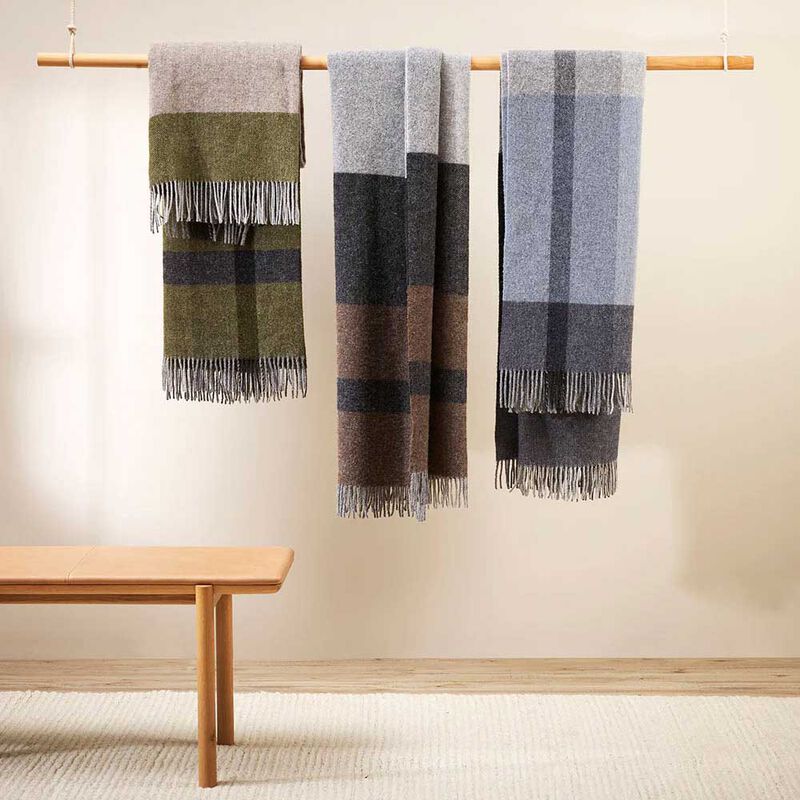 Baya Brunswick 100% NZ Wool Throw 130x180cm - Fawn image number 2