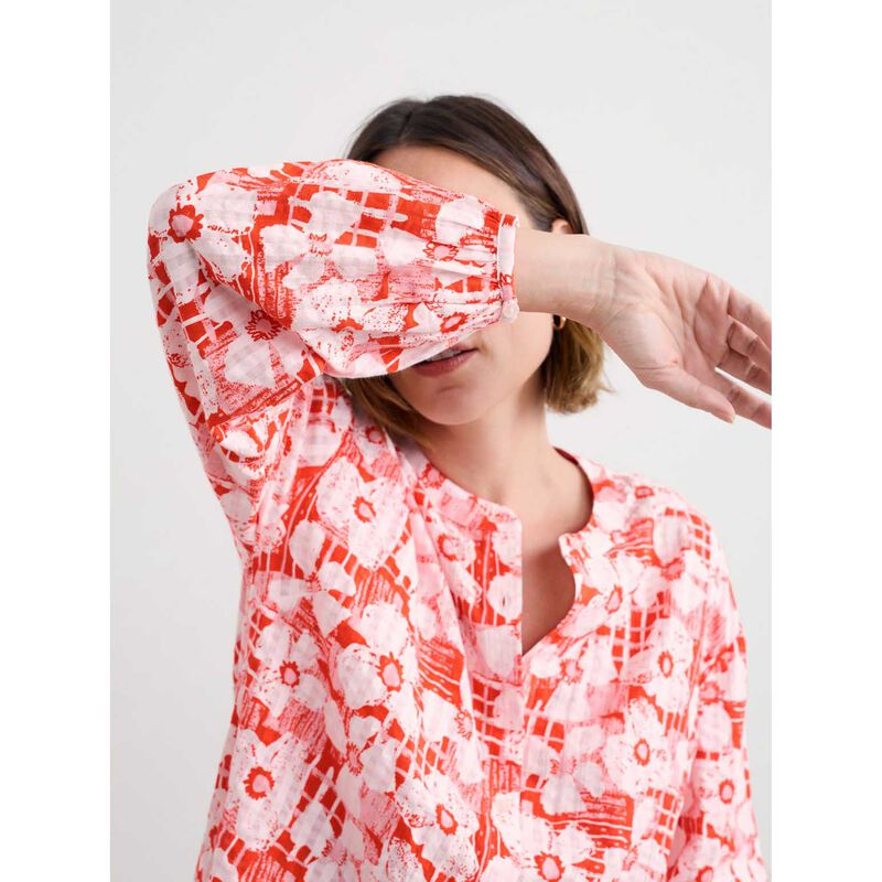 Seasalt Cornwall Radiance Shirt Patchwork Bloom Chalk image number 2