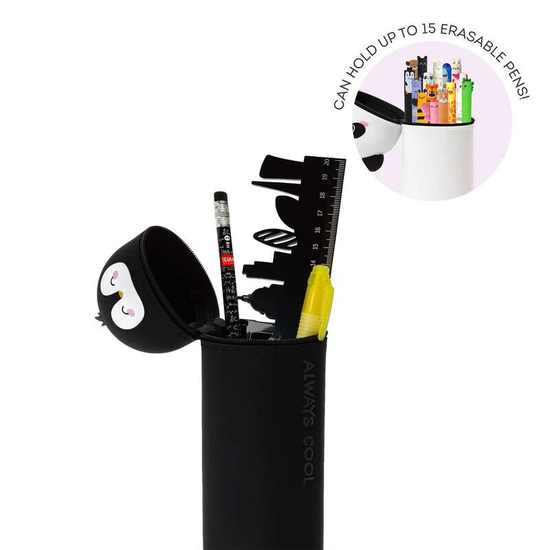 Legami Kawaii 2-In-1 Soft Silicone Penguin Pencil Case image number 1