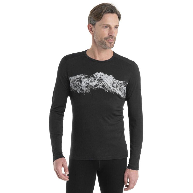 Icebreaker Mens Merino 200 Oasis LS Crewe Remarkables image number 0