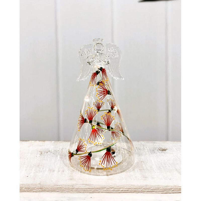 Stellar Haus Table Top Glass Cone Angel Pohutukawa 14cm image number 0