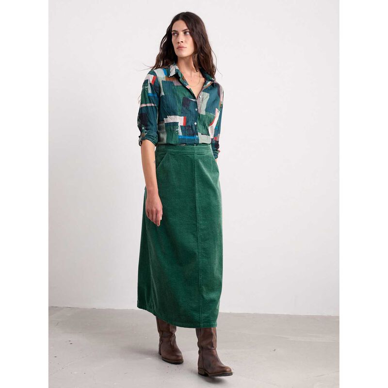 Seasalt Cornwall Window Wren Skirt Dark Forage image number 1