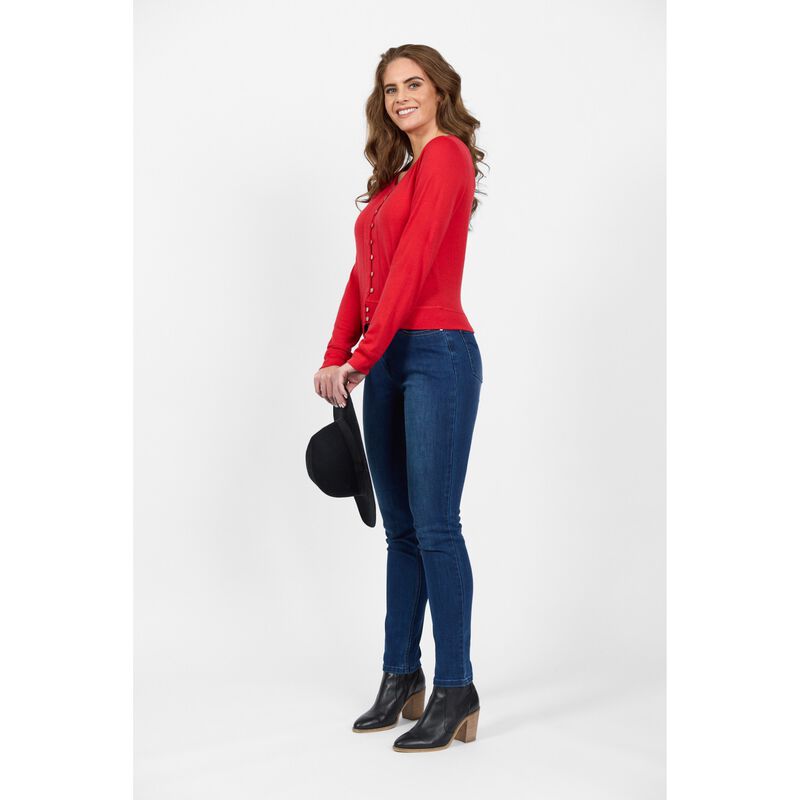 Vassalli 100% Merino Cropped Cardi image number 2