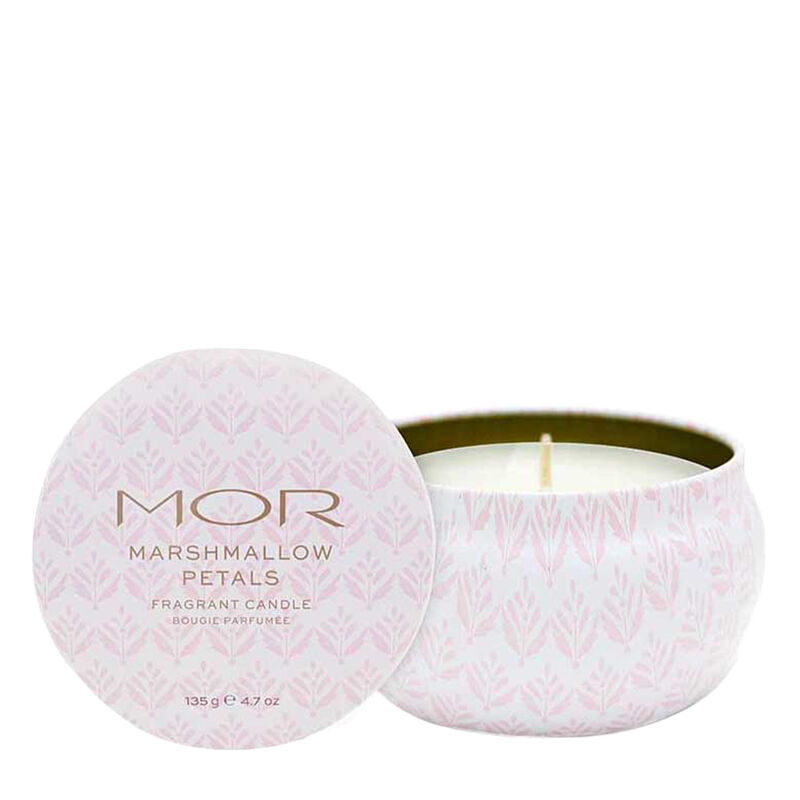 MOR Fragrant Candle in a Tin - Marshmallow Petals 135g image number 0