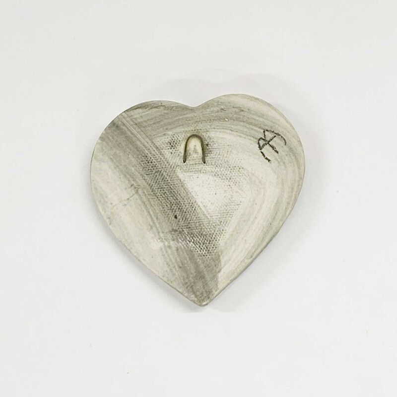 Borrowed Earth Kowhaiwhai Heart Small - Aroha Black image number 1
