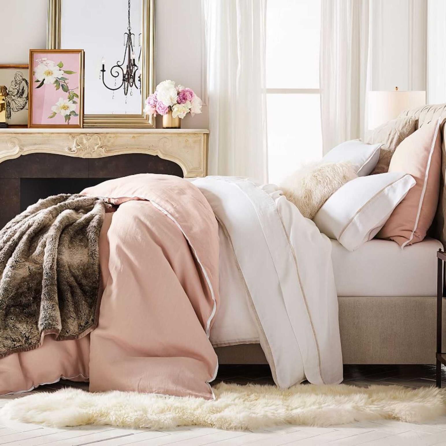 Pottery barn sheepskin throw new arrivals