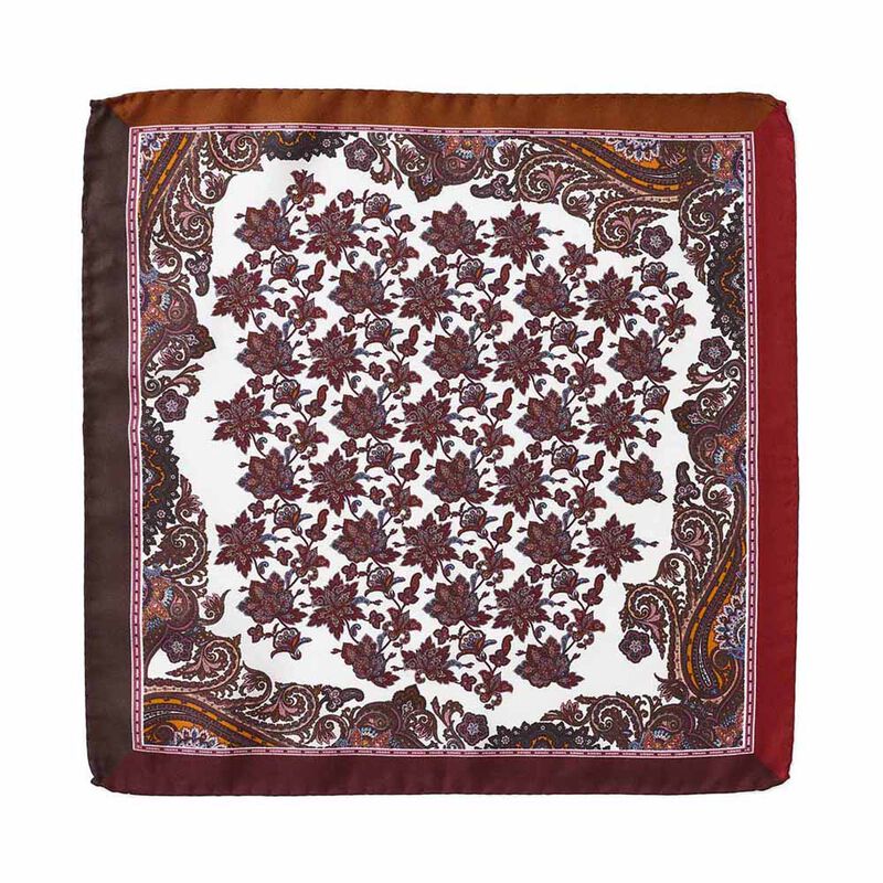 Cambridge 4 Border Pocket Square image number 0