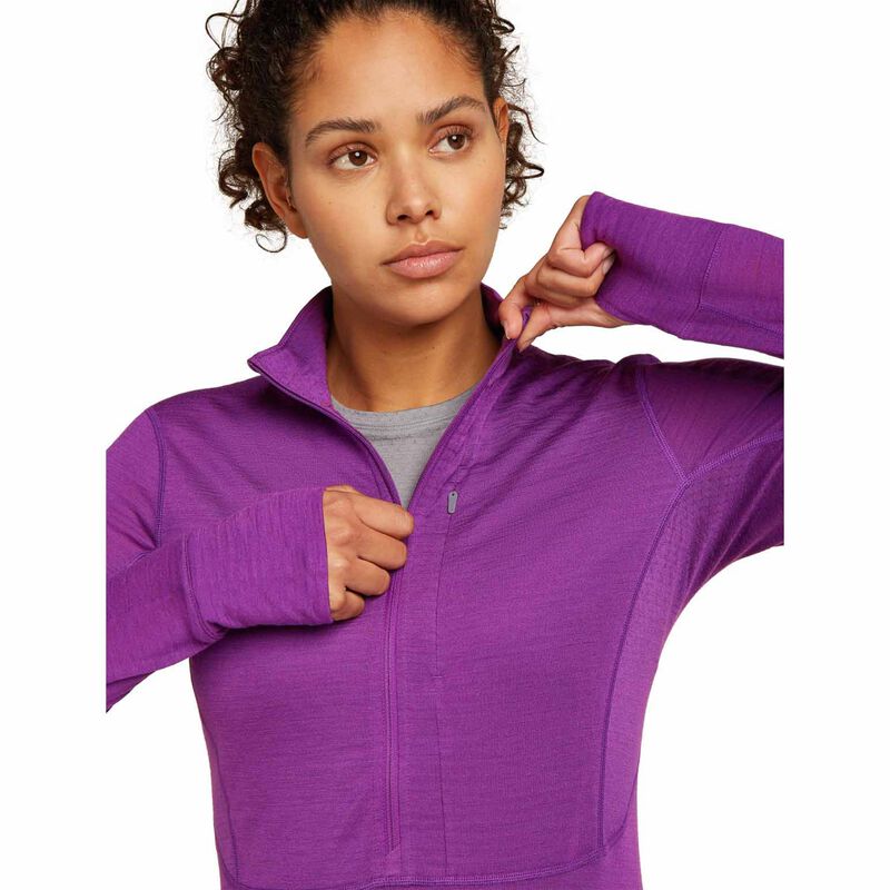 Icebreaker W Merino Blend 200 RealFleece Descender LS Half Zip image number 2