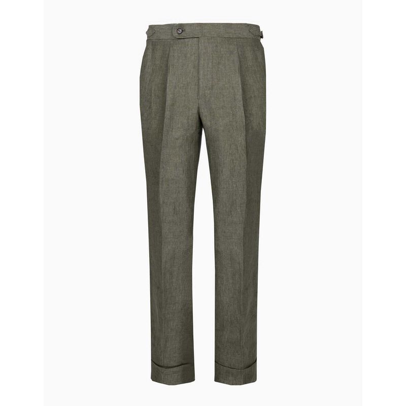 Rembrandt Evans Sage Green Linen Trouser image number 2