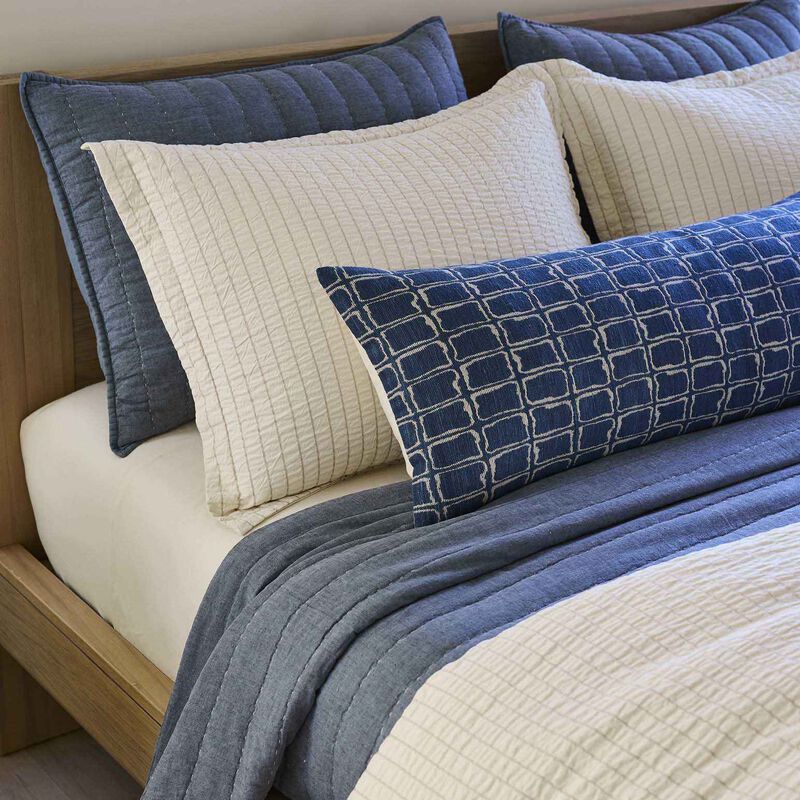 West Elm Seaside Stripe Euro Pillowcase image number 1