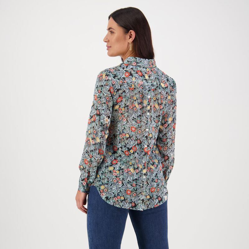 Vassalli Long Sleeve Shirt With Button Placket Back image number 1