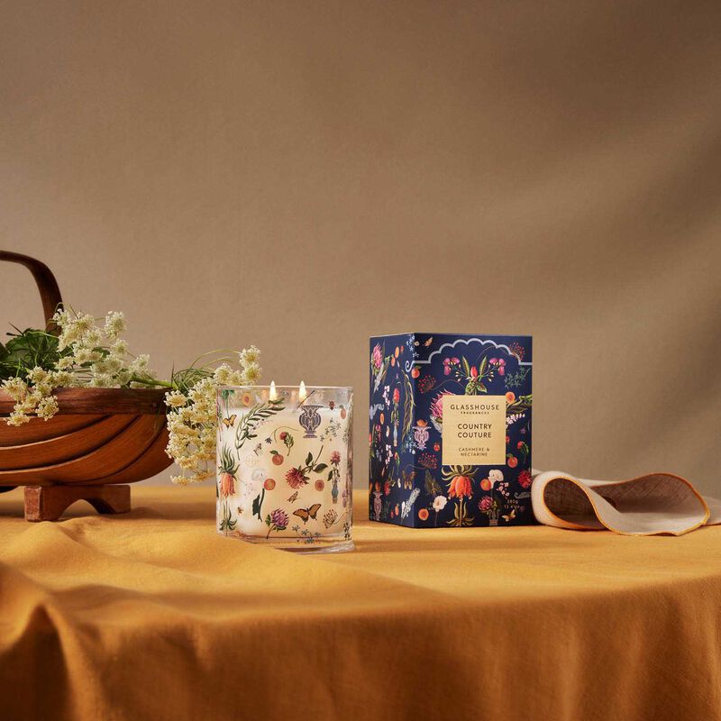 Glasshouse Fragrances Limited Edition Country Couture Soy Candle 380g image number 1