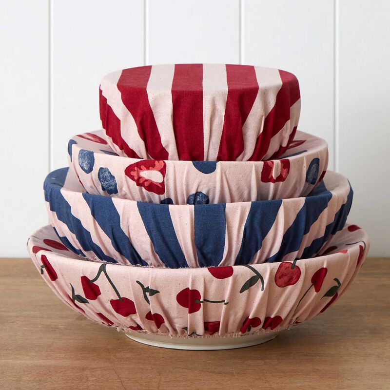 Wallace Cotton Berries & Cherries Dish Cover Set Of 4 image number 2