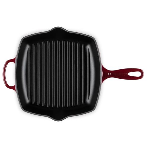 Le Creuset Signature Square Skillet Grill 26cm Garnet