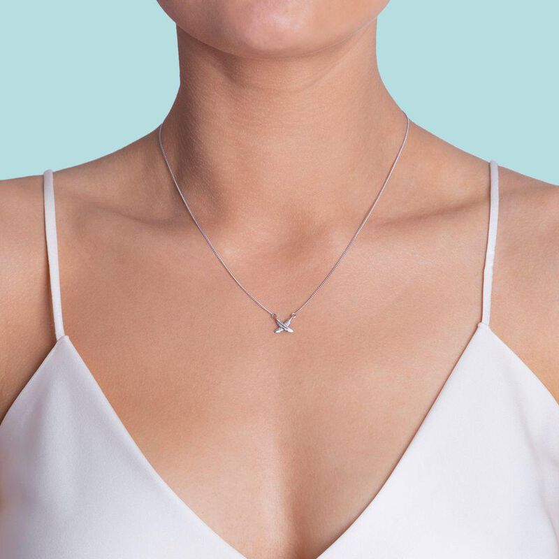 Boh Runga Mini Feather Kisses Pendant Silver image number 1