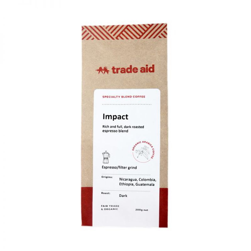 Trade Aid Organic Coffee Impact Blend Espresso Ground 200g image number 0