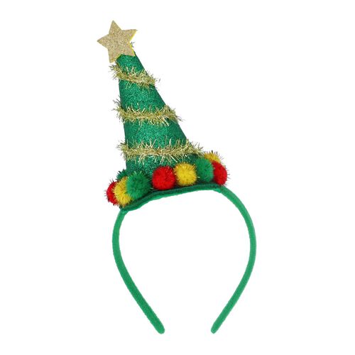 Gisela Graham Christmas Tree W Pom-Poms Hairband