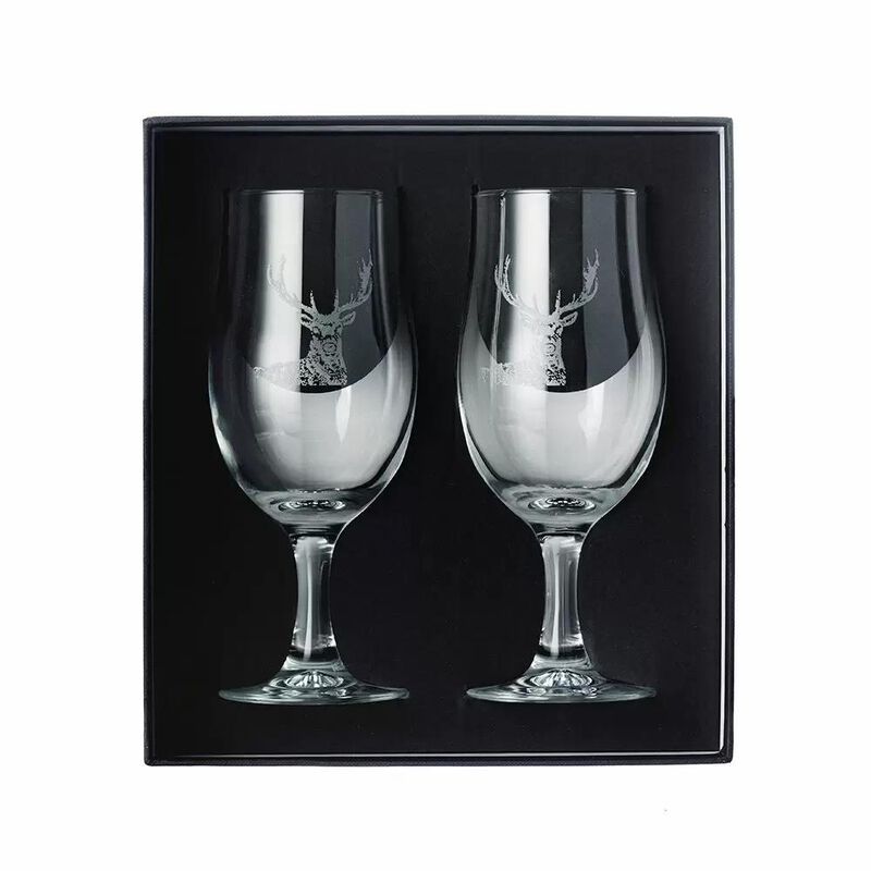 Selbrae House 2 Craft Beer Glasses - Stag image number 0