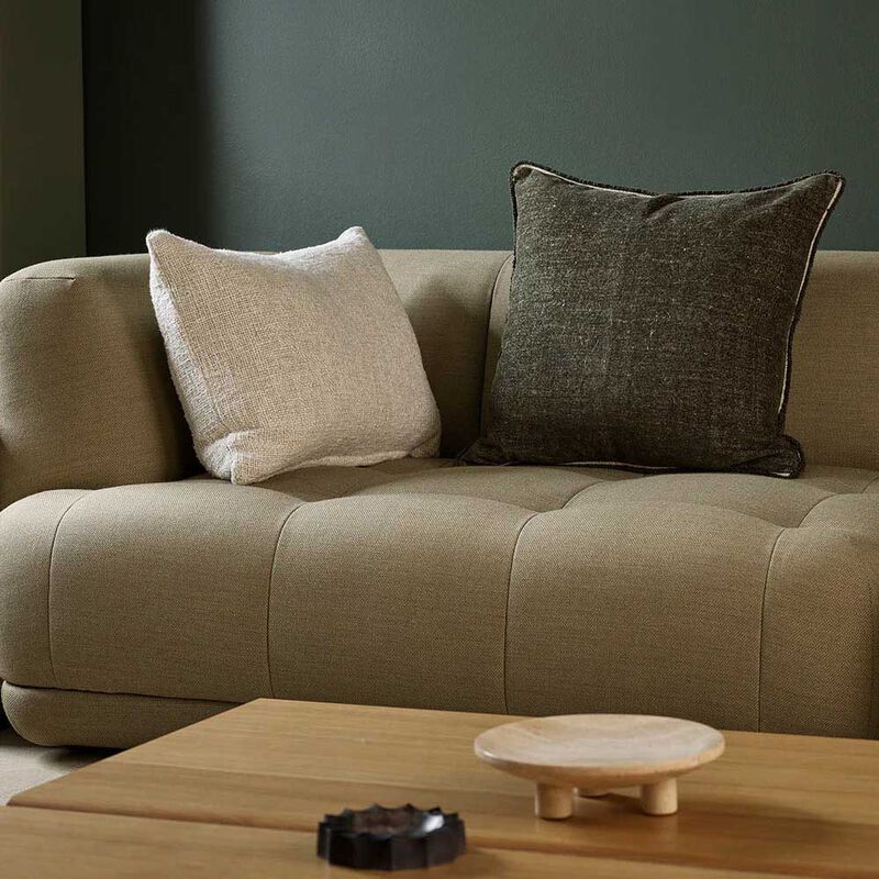 Baya Sutton Cushion With Feather Inner 55x55cm - Olive image number 1