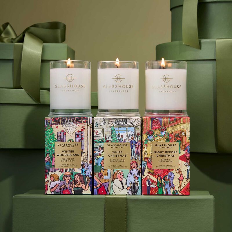 Glasshouse Fragrances Christmas Candle Trio image number 1
