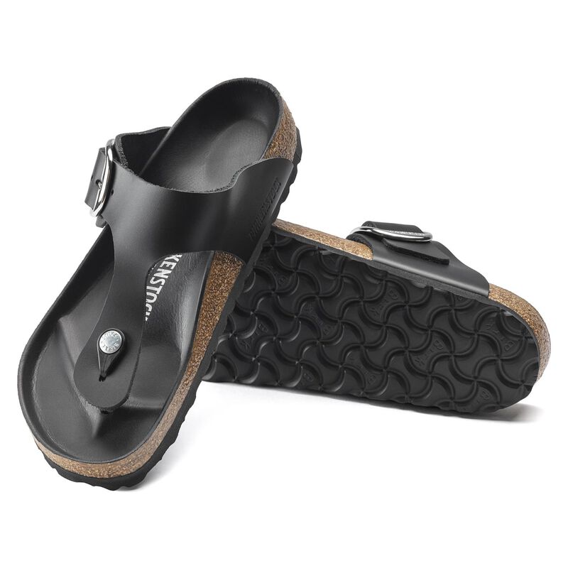 Birkenstock Gizeh Big Buckle Oiled Leather Black Regular Width image number 3