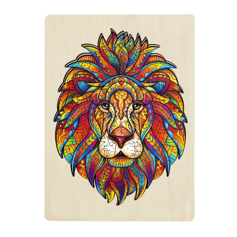Puzzle Master Lion Wooden 140 Piece Puzzle image number 1