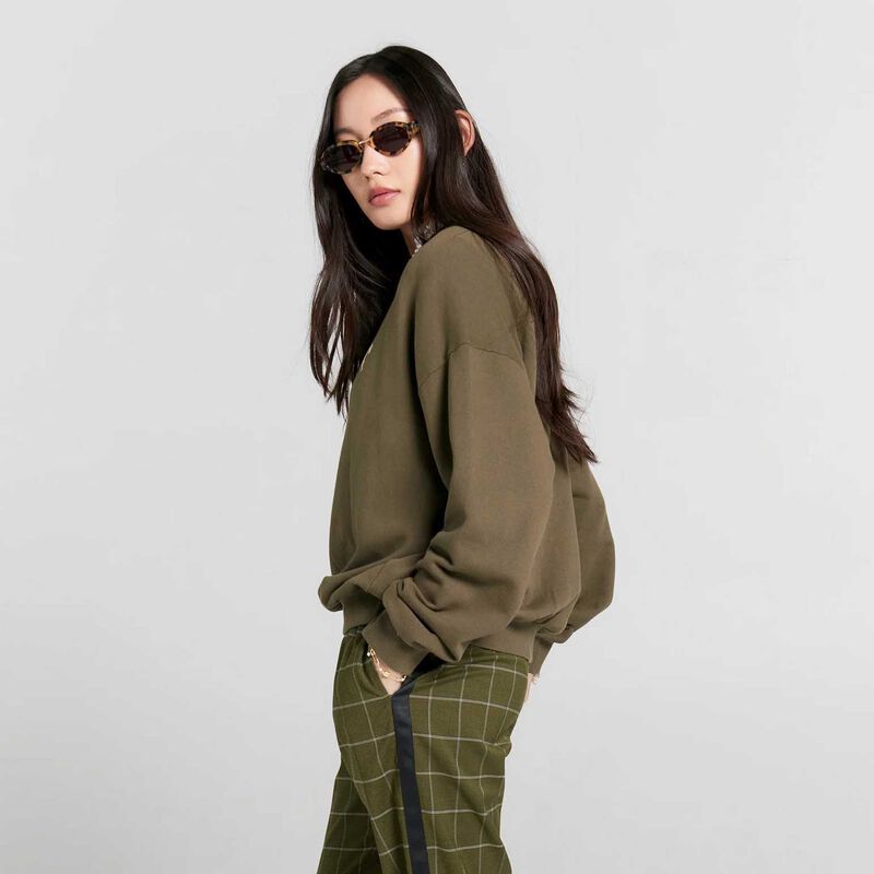 Karen Walker Runaway Girl Organic Cotton Crewneck Sweatshirt image number 2