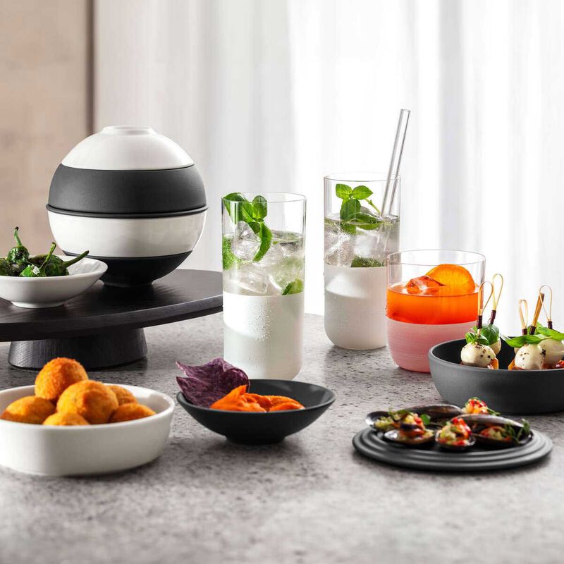 Villeroy & Boch La Petite Boule Snacking Set Black & White image number 1