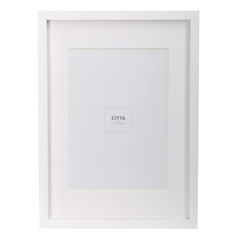 Città Edge Frame White A4 32.4x44.4cmh image number 0