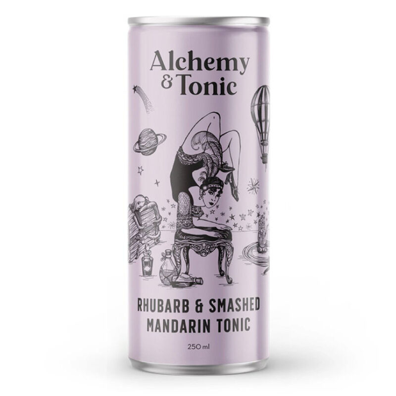 Alchemy & Tonic Rhubarb & Smashed Mandarin Tonic Water 4x250ml image number 0