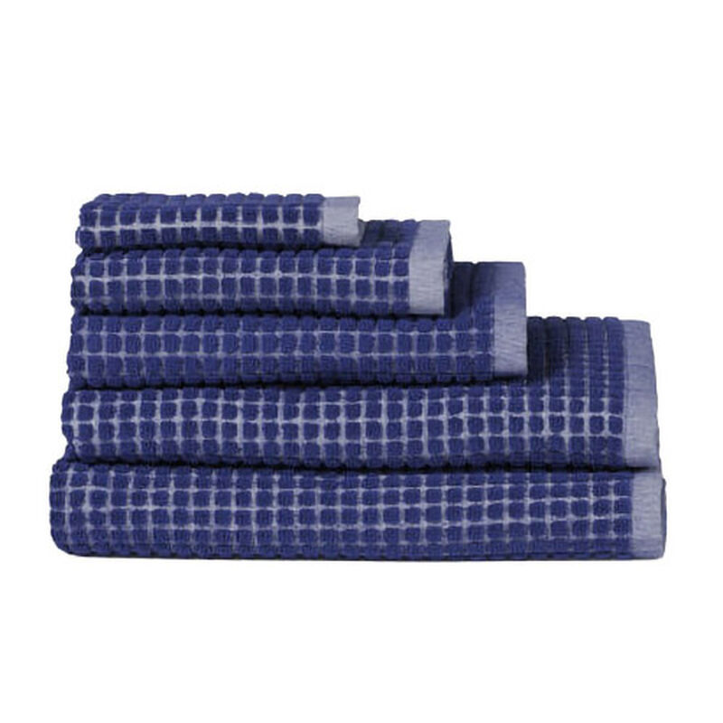 Citt&agrave; Nero Cotton Face Cloth Cobalt/Cream 35x35cm image number 0