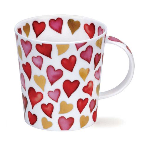 Dunoon Lomond Love Hearts Red Mug