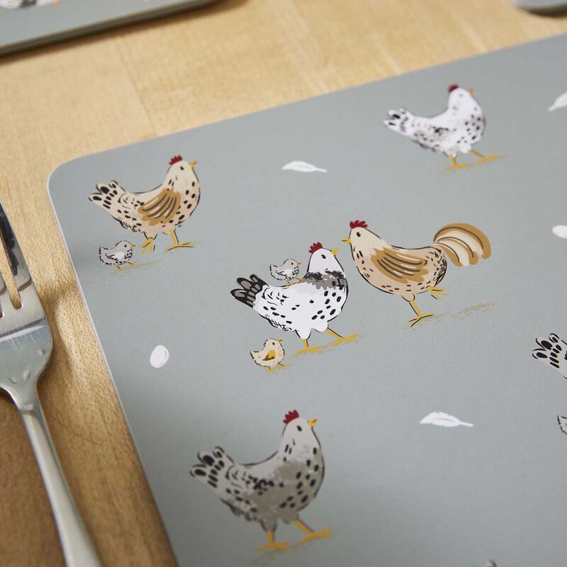 Cooksmart Hen House Lane Set Of 4 Placemats image number 1