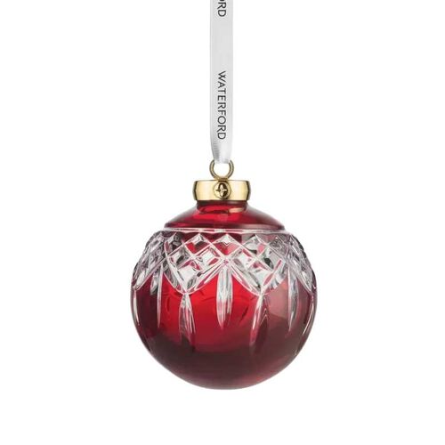 Waterford Lismore Bauble Red Ornament