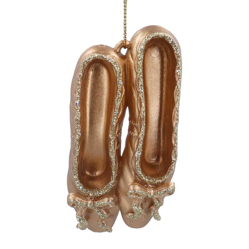 Gisela Graham Gold Acrylic Ballet Shoes Decoration image number 0